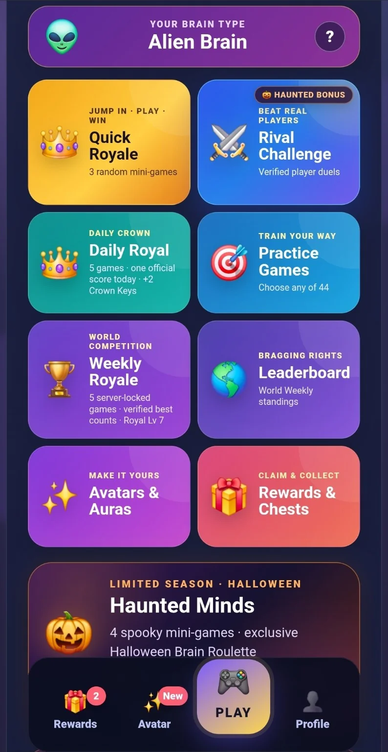 WITS ROYALE: Choose your challenge